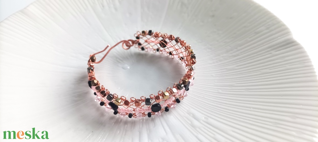 Réz orgon karkötő valódi ásvánnyal - ékszer - karkötő - ásványkarkötő - Meska.hu