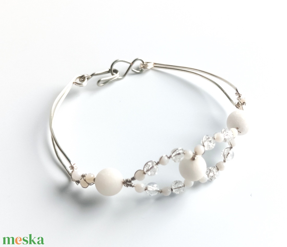 Réz orgon karkötő valódi ásvánnyal - ékszer - karkötő - ásványkarkötő - Meska.hu