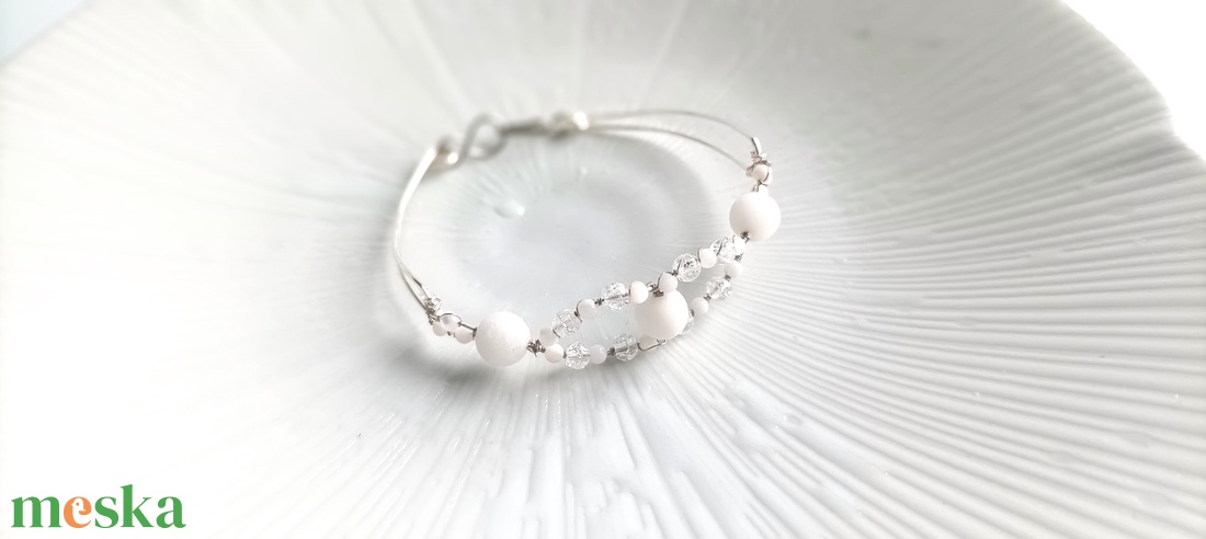 Réz orgon karkötő valódi ásvánnyal - ékszer - karkötő - ásványkarkötő - Meska.hu