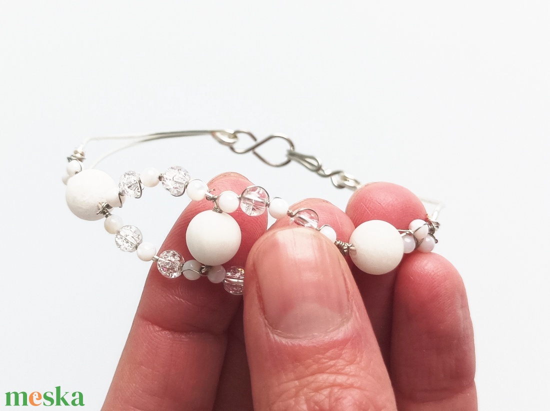 Réz orgon karkötő valódi ásvánnyal - ékszer - karkötő - ásványkarkötő - Meska.hu