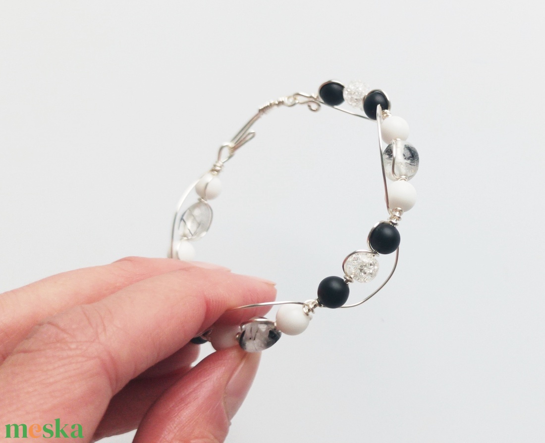 Réz orgon karkötő valódi ásvánnyal - ékszer - karkötő - ásványkarkötő - Meska.hu