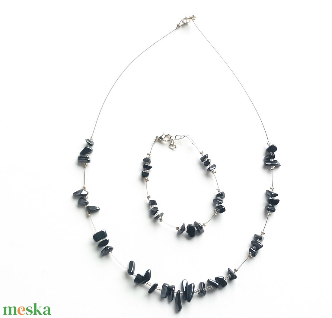 Valódi hematit ásvány ékszer szett - ékszer - ékszerszett - Meska.hu