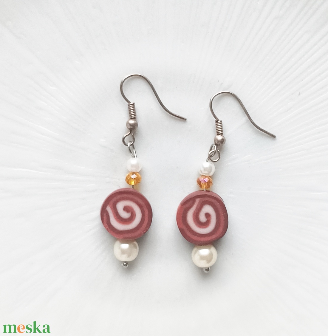 Csoki fülbevaló nélkül - ékszer - fülbevaló - lógó fülbevaló - Meska.hu