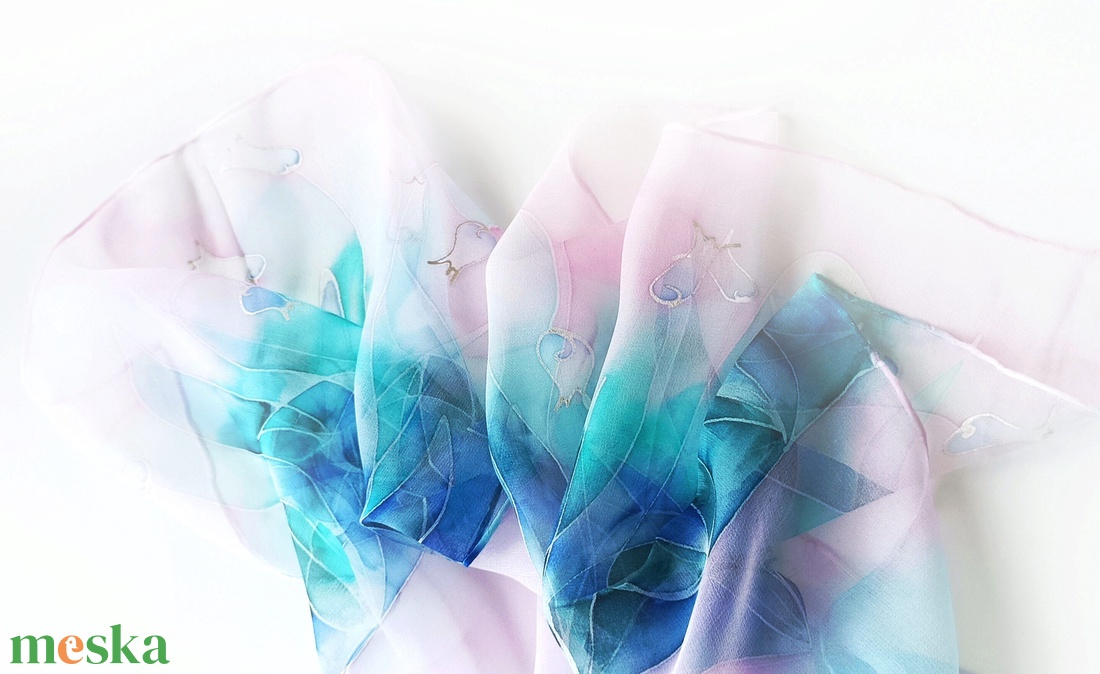 Pirkadat tiszta selyem sál - ruha & divat - sál, sapka, kendő - sál - Meska.hu