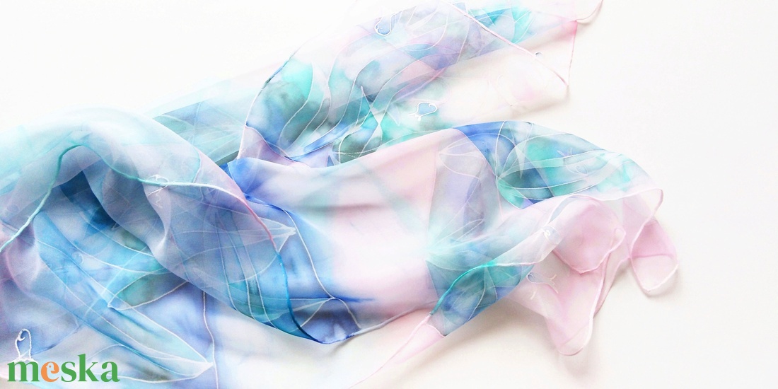 Pirkadat tiszta selyem sál - ruha & divat - sál, sapka, kendő - sál - Meska.hu