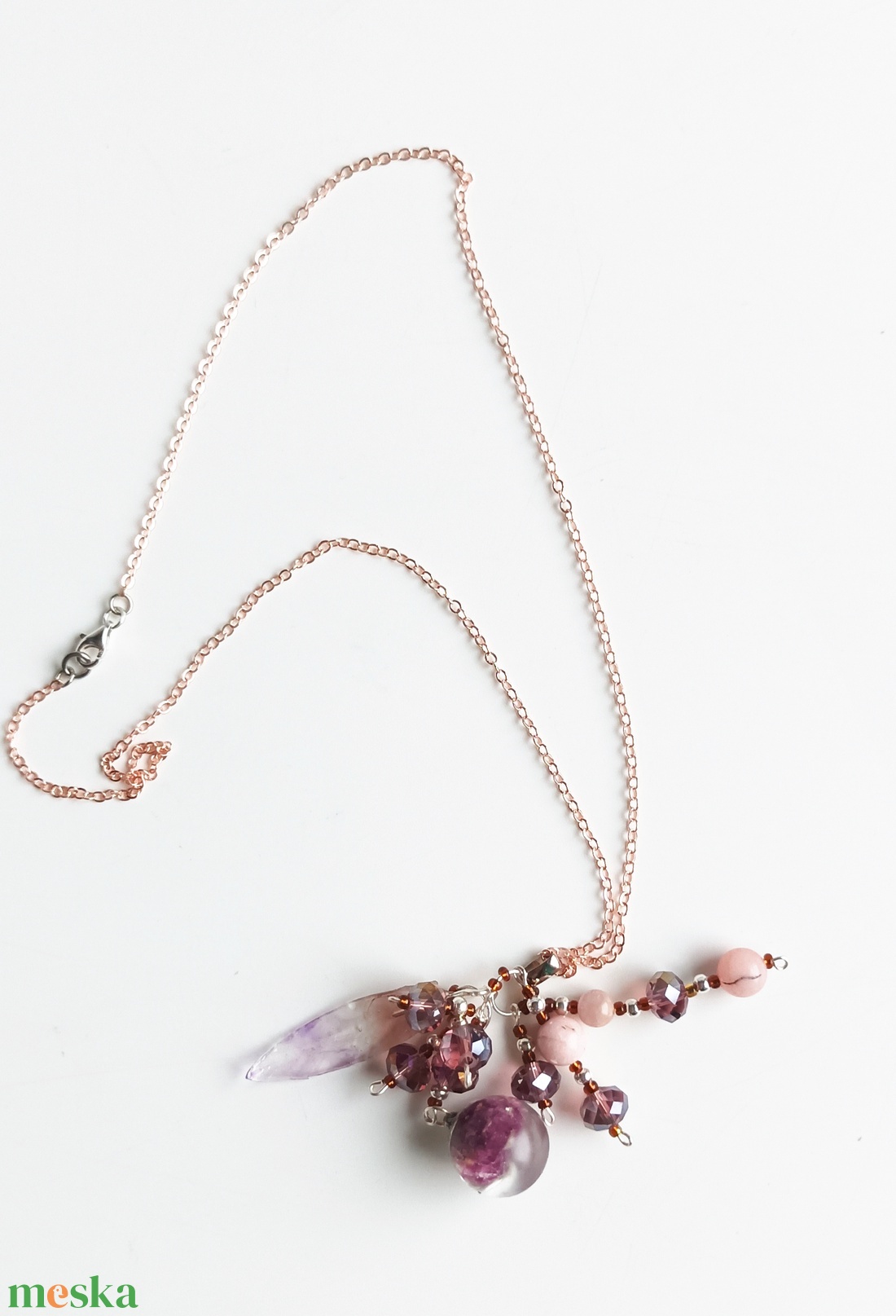 Rubin valódi ásvány nyaklánc - ékszer - nyaklánc - medál - Meska.hu