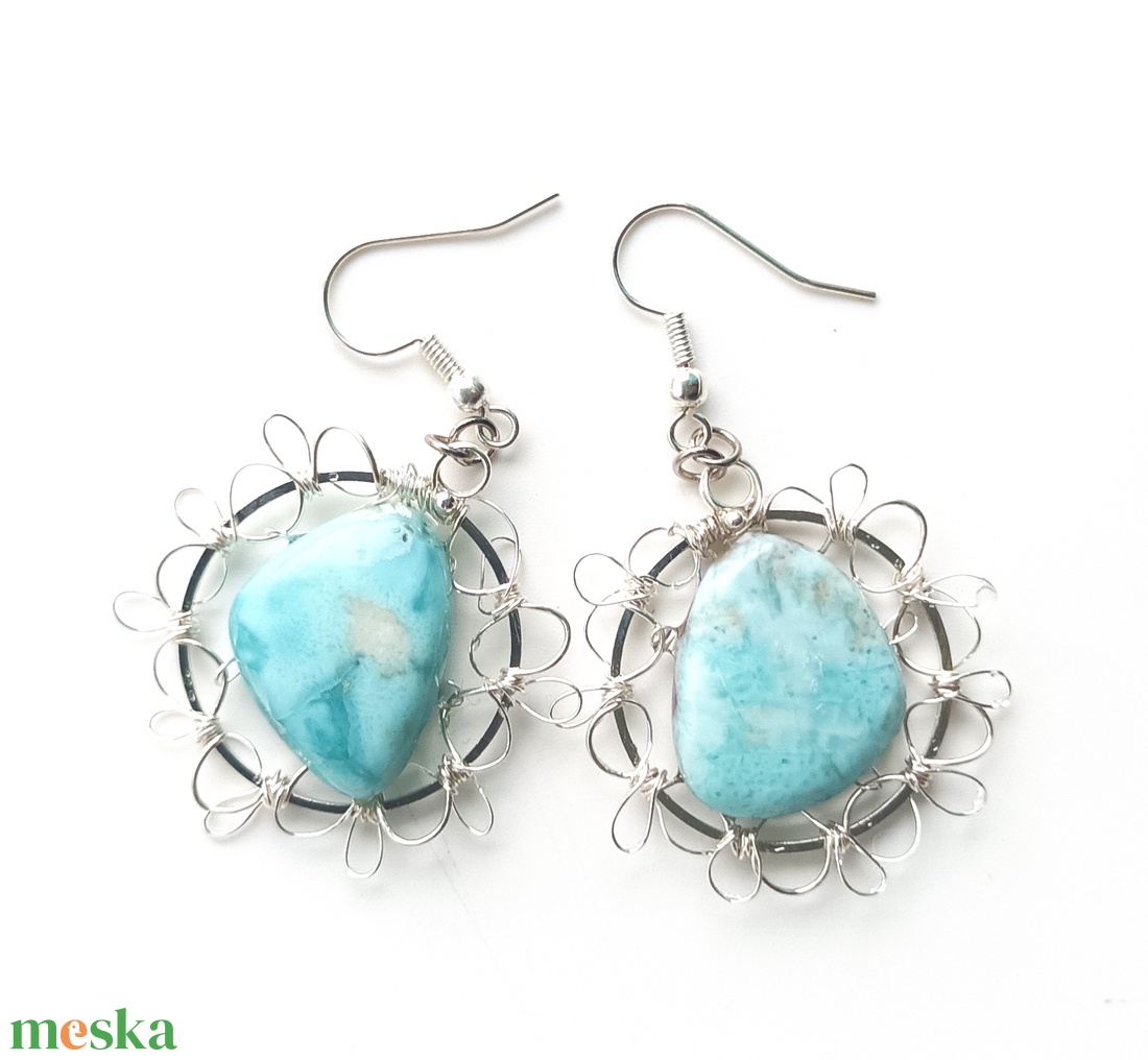 Prémium larimár természetes ásvány ékszer szett - ékszer - ékszerszett - Meska.hu