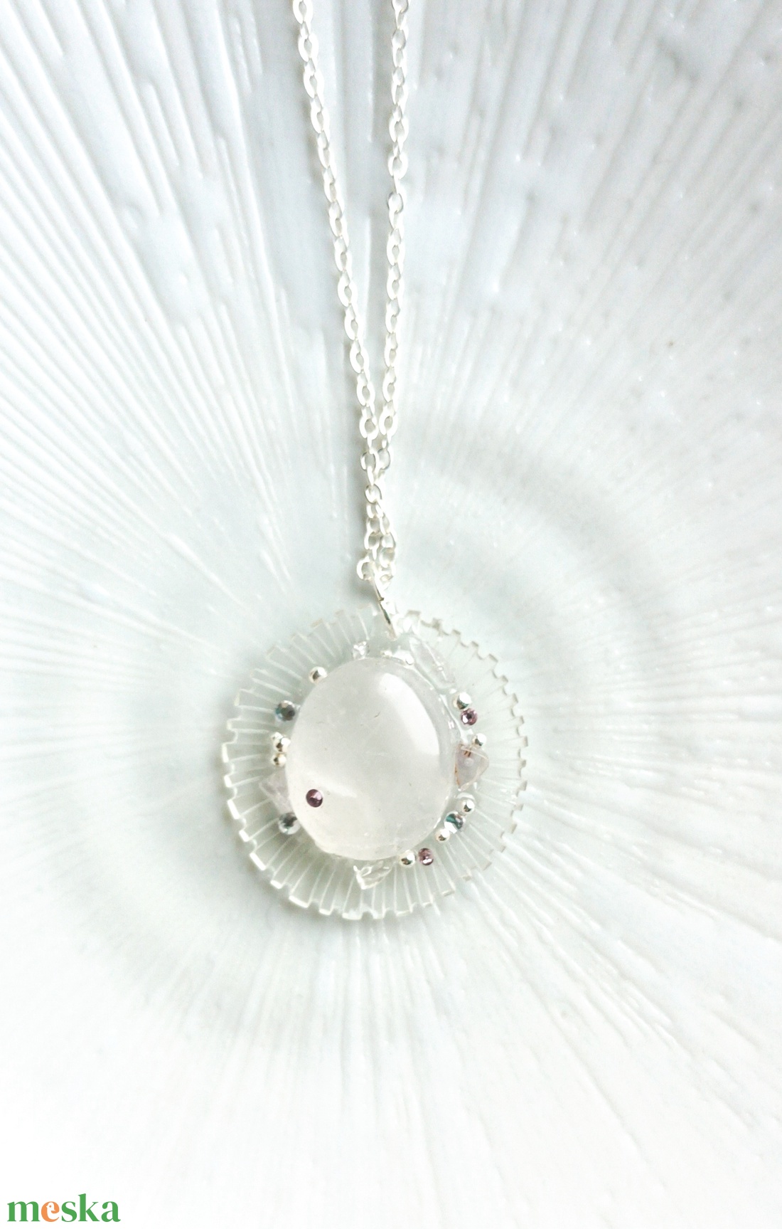 Petalit valódi ásvány nyaklánc - ékszer - nyaklánc - medálos nyaklánc - Meska.hu