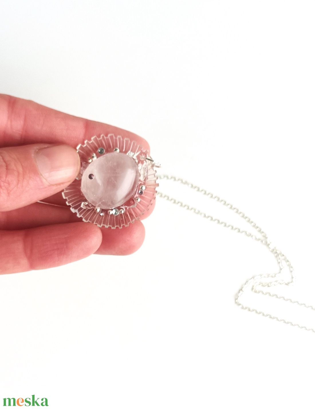 Petalit valódi ásvány nyaklánc - ékszer - nyaklánc - medálos nyaklánc - Meska.hu
