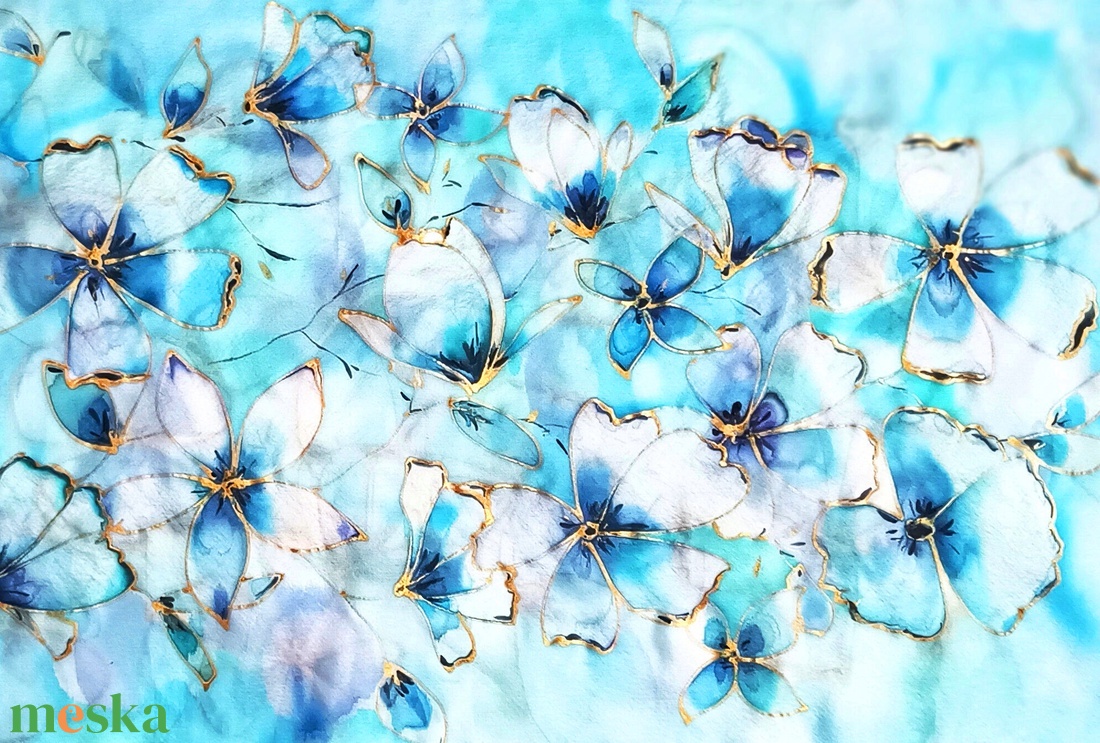 Csodaország tiszta selyem sál - ruha & divat - sál, sapka, kendő - sál - Meska.hu