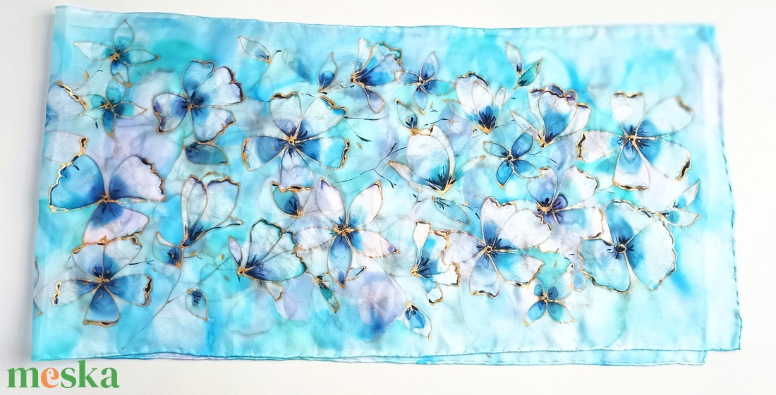 Csodaország tiszta selyem sál - ruha & divat - sál, sapka, kendő - sál - Meska.hu