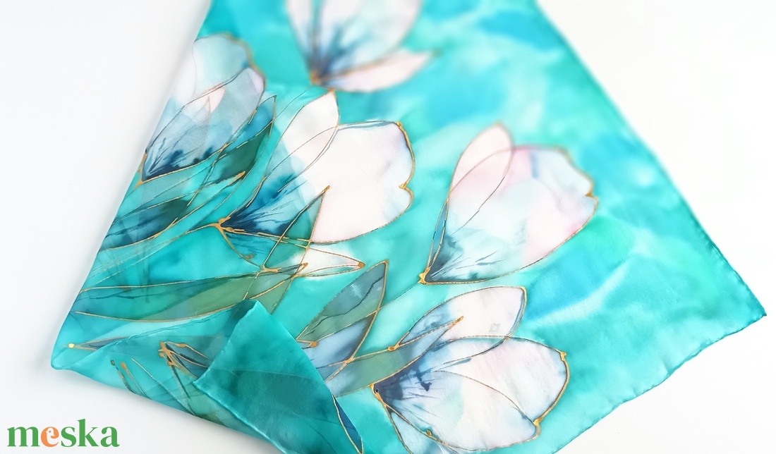 Álomkert tiszta selyem kendő - ruha & divat - sál, sapka, kendő - sál - Meska.hu