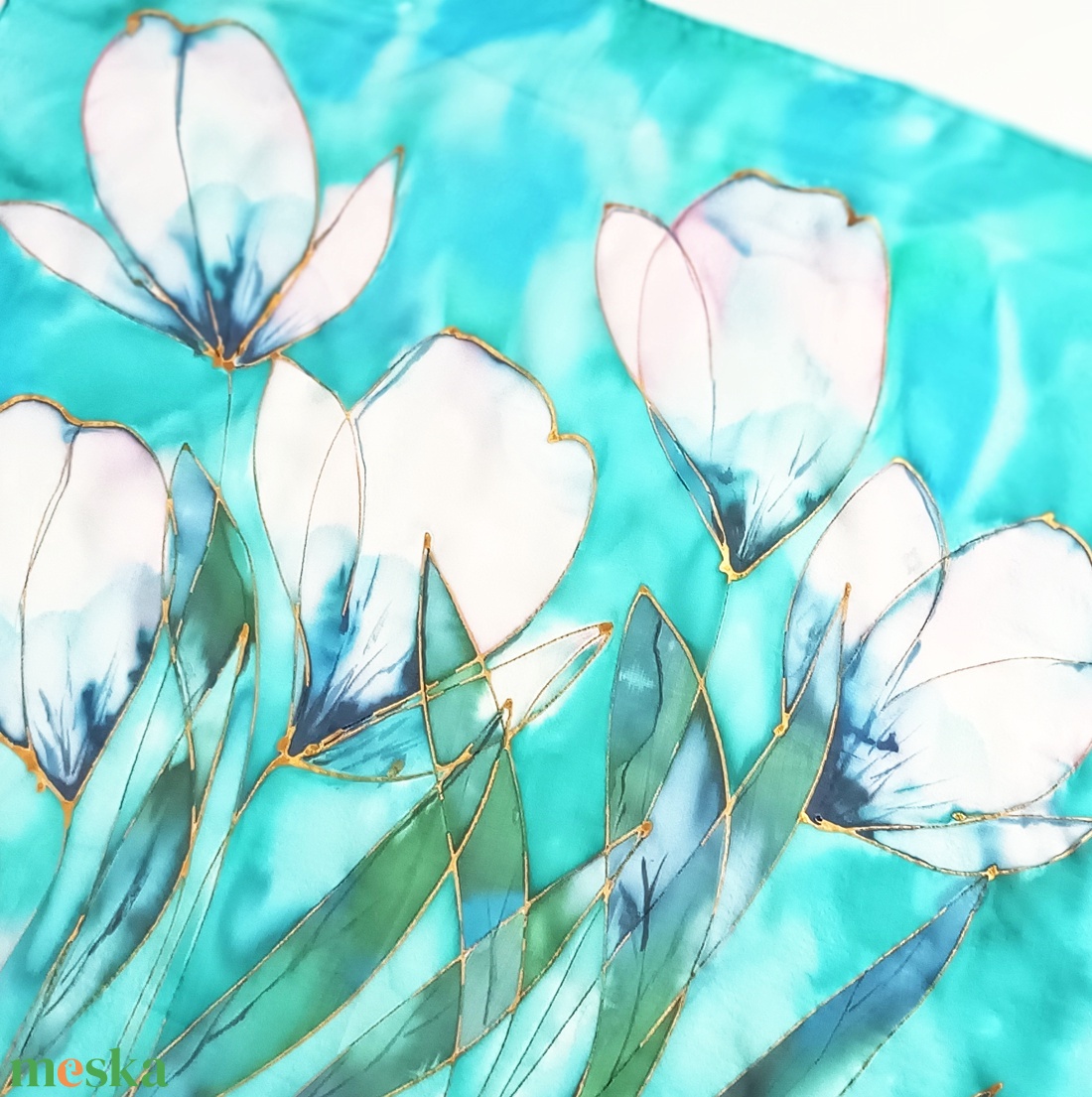 Álomkert tiszta selyem kendő - ruha & divat - sál, sapka, kendő - sál - Meska.hu