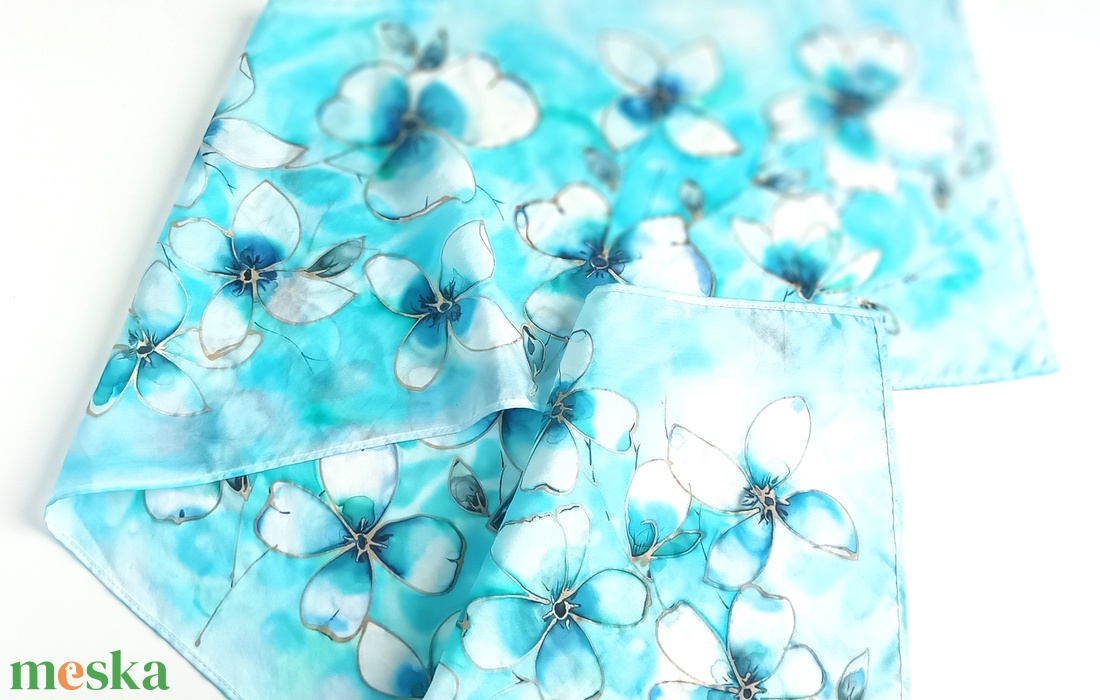 Álomvilág tiszta selyem sál - ruha & divat - sál, sapka, kendő - sál - Meska.hu