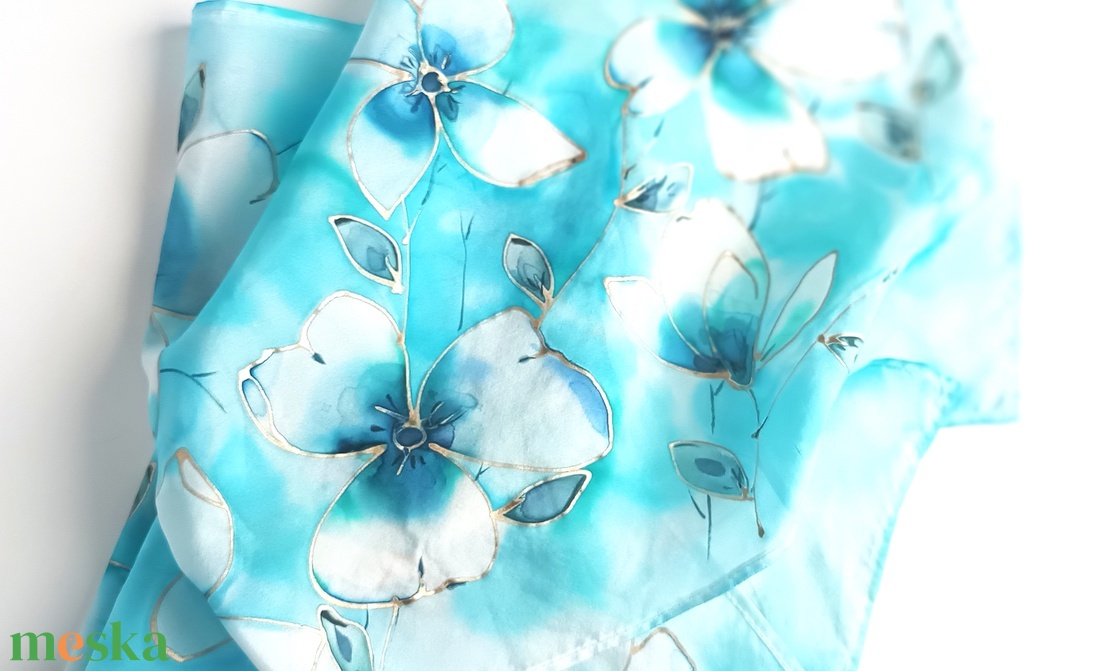 Álomvilág tiszta selyem sál - ruha & divat - sál, sapka, kendő - sál - Meska.hu