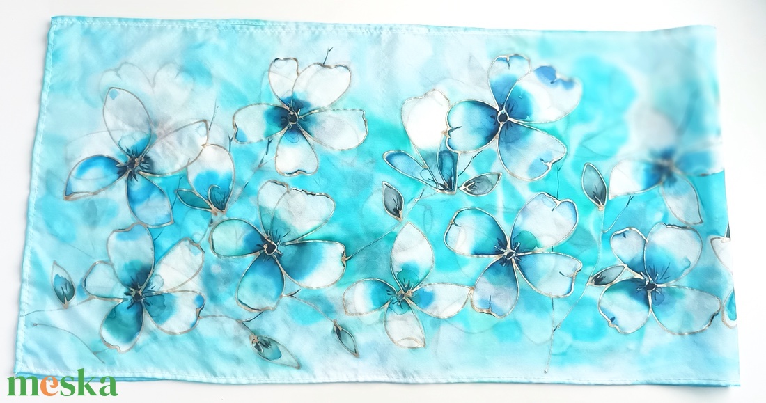 Álomvilág tiszta selyem sál - ruha & divat - sál, sapka, kendő - sál - Meska.hu