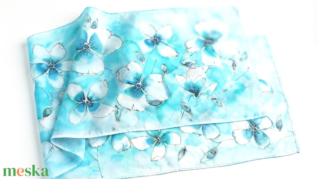 Álomvilág tiszta selyem sál - ruha & divat - sál, sapka, kendő - sál - Meska.hu