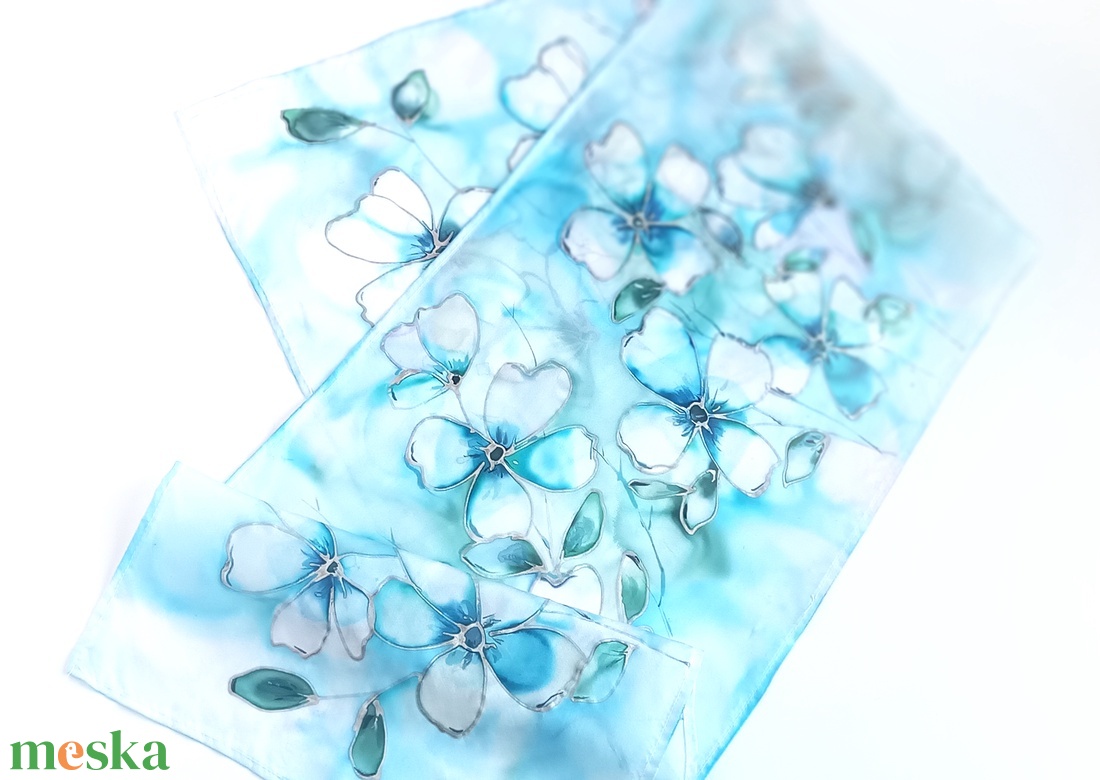 Díszdobozos valódi Larimár ásványékszer szett - ruha & divat - sál, sapka, kendő - sál - Meska.hu