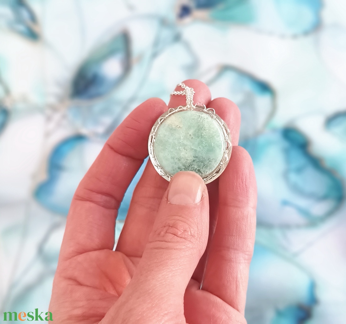 Díszdobozos valódi Larimár ásványékszer szett - ruha & divat - sál, sapka, kendő - sál - Meska.hu