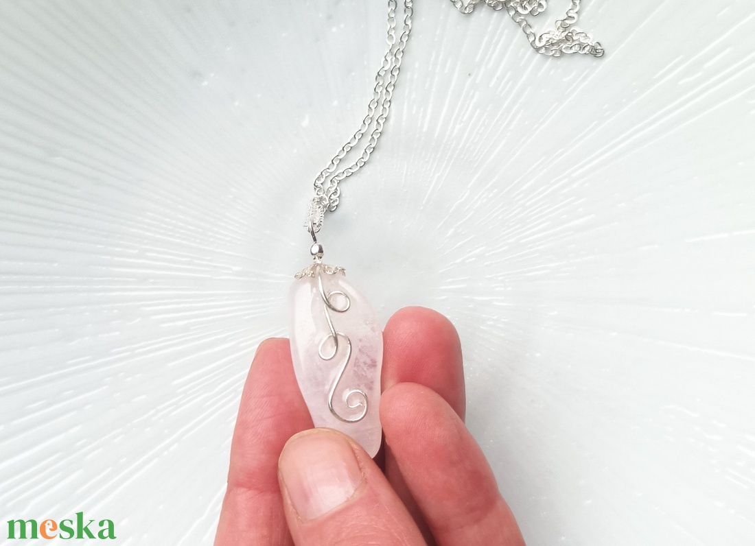 Petalit valódi ásvány nyaklánc - ékszer - nyaklánc - medálos nyaklánc - Meska.hu