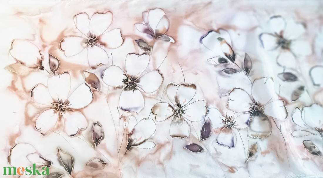 Lothlórien tiszta selyem sál - ruha & divat - sál, sapka, kendő - sál - Meska.hu