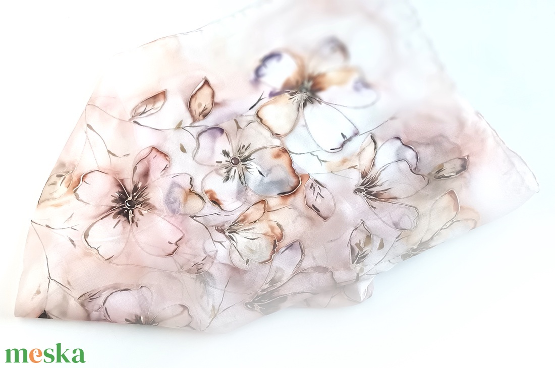 Szendergő természet tiszta selyem kendő - ruha & divat - sál, sapka, kendő - sál - Meska.hu