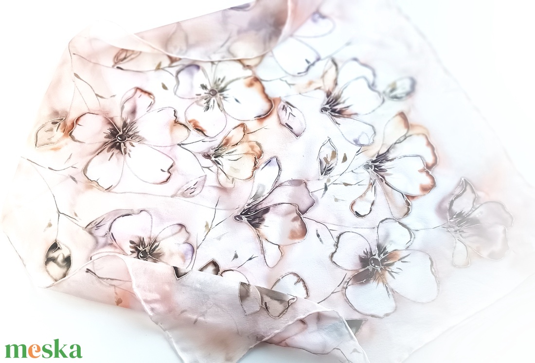 Szendergő természet tiszta selyem kendő - ruha & divat - sál, sapka, kendő - sál - Meska.hu