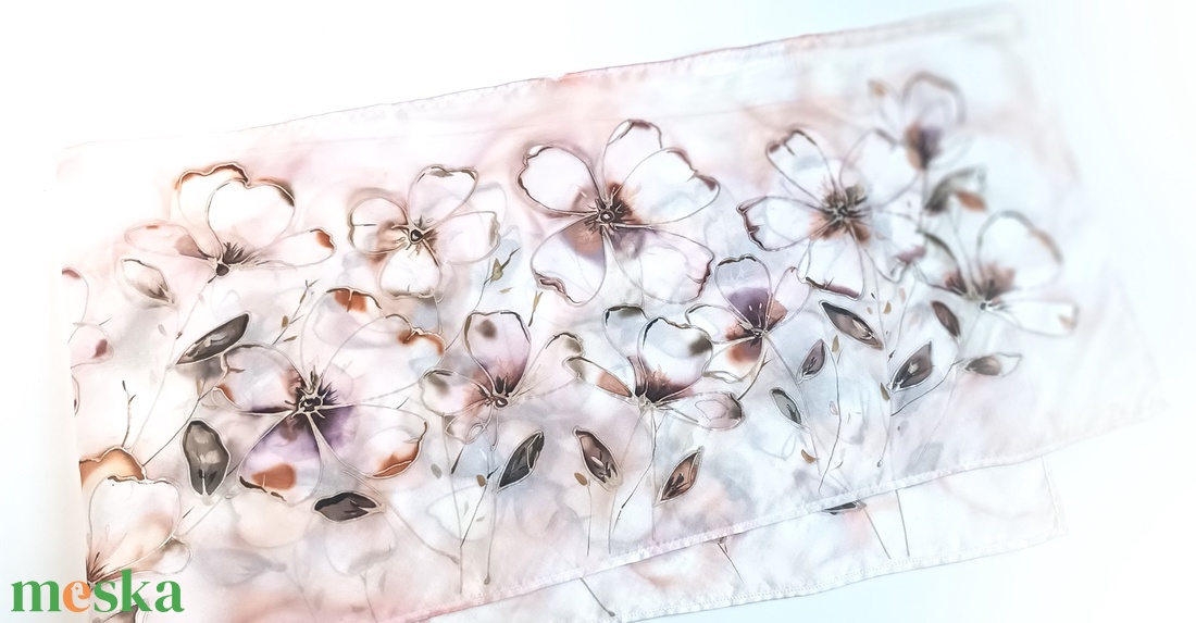 Tünderév tiszta selyem sál - ruha & divat - sál, sapka, kendő - sál - Meska.hu