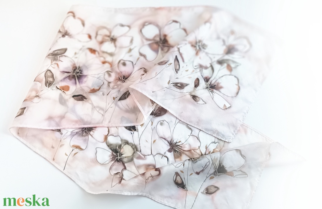 Tünderév tiszta selyem sál - ruha & divat - sál, sapka, kendő - sál - Meska.hu