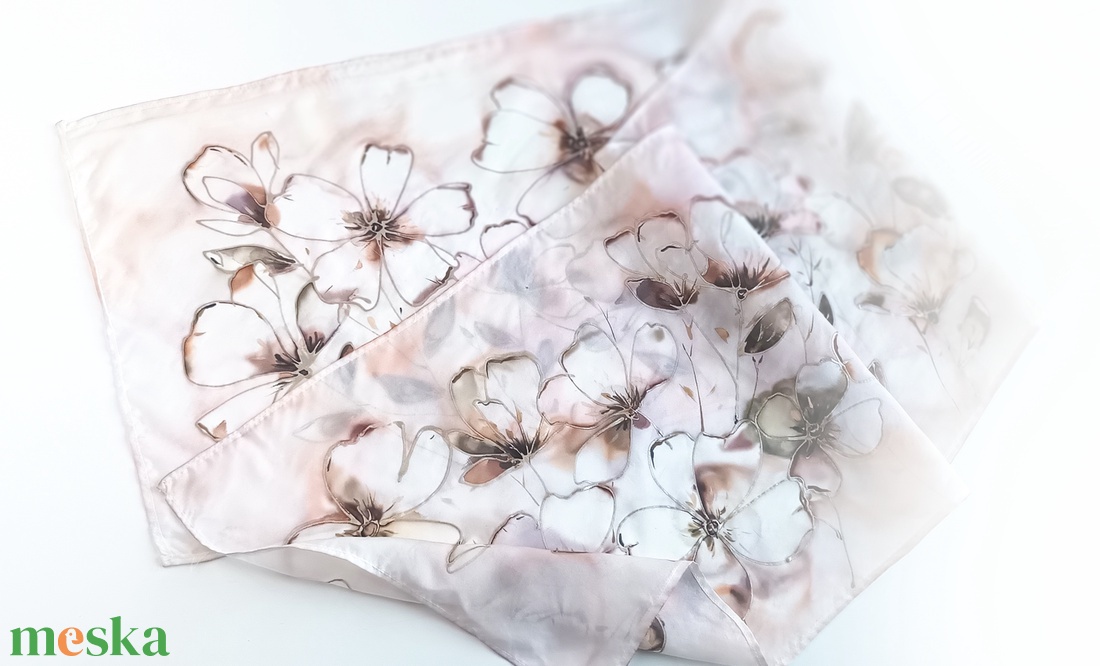 Tünderév tiszta selyem sál - ruha & divat - sál, sapka, kendő - sál - Meska.hu