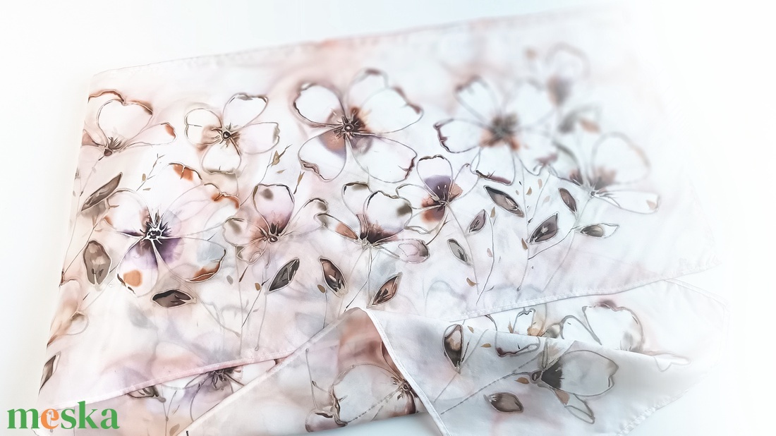 Tünderév tiszta selyem sál - ruha & divat - sál, sapka, kendő - sál - Meska.hu