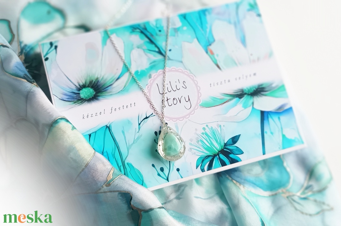 Díszdobozos valódi Larimár ásványékszer szett - ruha & divat - sál, sapka, kendő - sál - Meska.hu