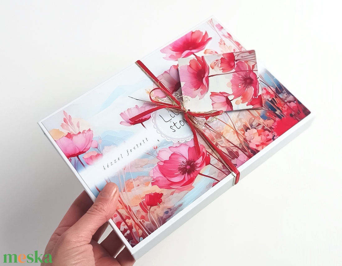 Mágneses díszdoboz selyemsálakhoz - otthon & életmód - dekoráció - asztal és polc dekoráció - díszdoboz - Meska.hu