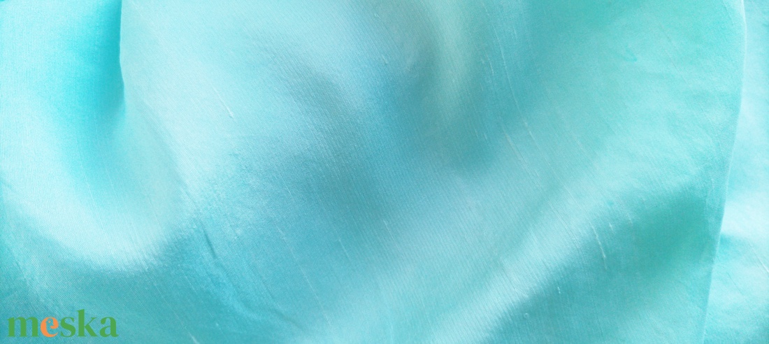 Türkiz tiszta selyem stóla - ruha & divat - sál, sapka, kendő - sál - Meska.hu