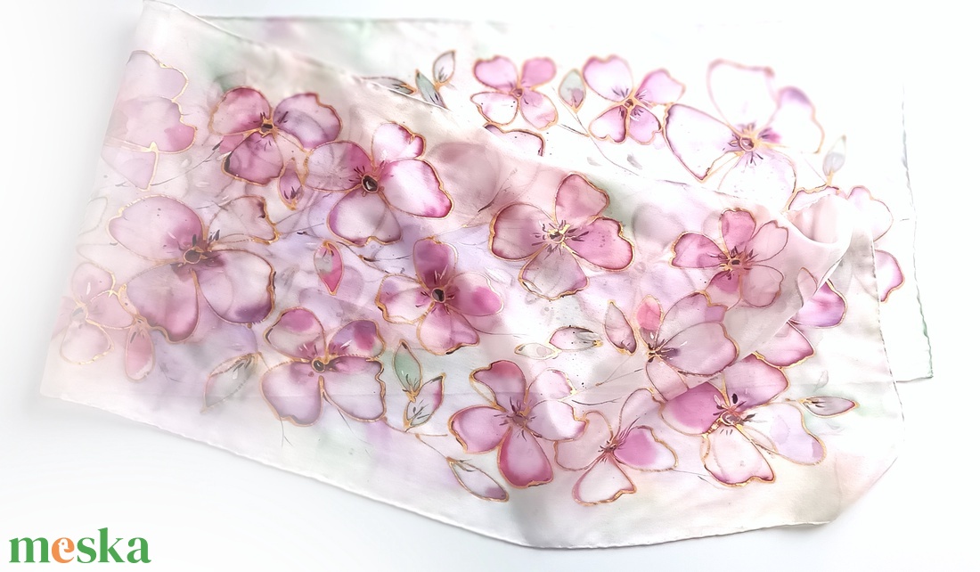 Kikelet tiszta selyem sál - ruha & divat - sál, sapka, kendő - sál - Meska.hu