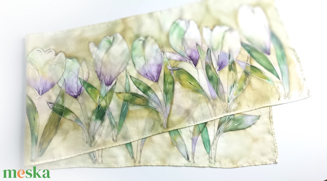 Liliom varázslat tiszta selyem sál - ruha & divat - sál, sapka, kendő - sál - Meska.hu