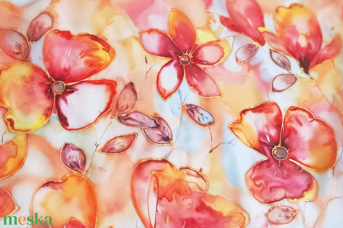 C'est la vie tiszta selyemstóla - ruha & divat - sál, sapka, kendő - stóla - Meska.hu