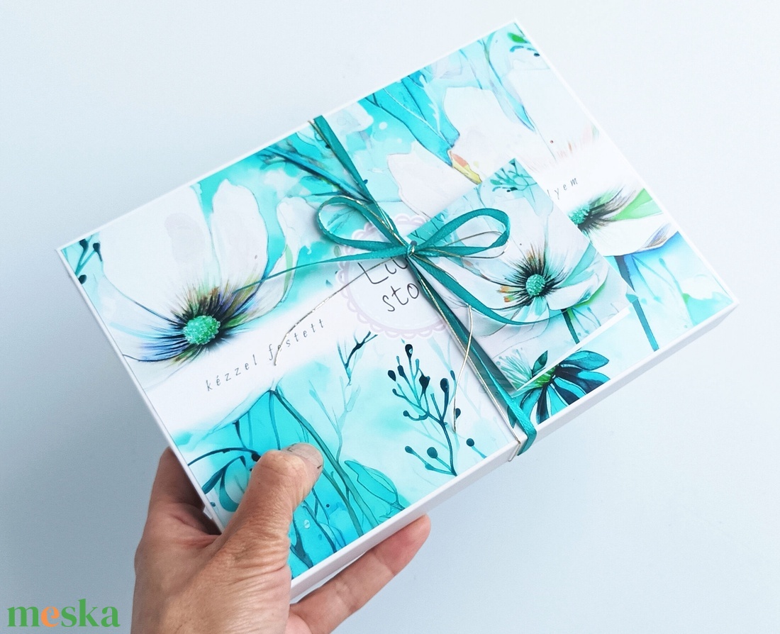 Mágneses díszdoboz selyemsálakhoz - otthon & életmód - dekoráció - asztal és polc dekoráció - díszdoboz - Meska.hu