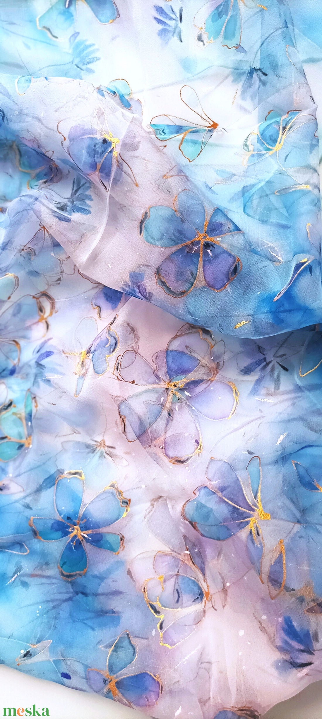 Pirkadat tiszta selyem stóla - ruha & divat - sál, sapka, kendő - sál - Meska.hu