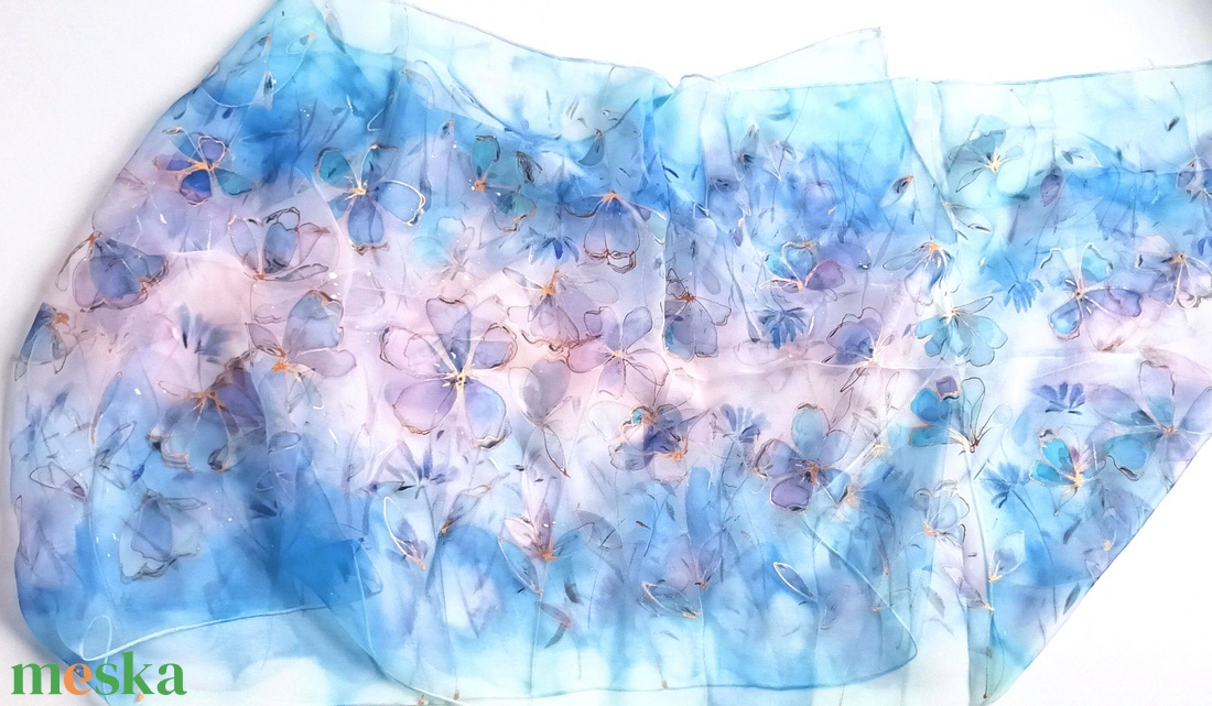 Pirkadat tiszta selyem stóla - ruha & divat - sál, sapka, kendő - sál - Meska.hu