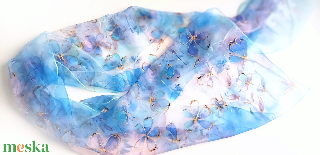 Pirkadat tiszta selyem stóla - ruha & divat - sál, sapka, kendő - sál - Meska.hu