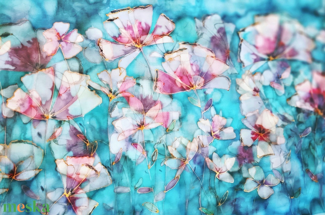 Hawaii éjszakák tiszta selyem stóla - ruha & divat - sál, sapka, kendő - sál - Meska.hu