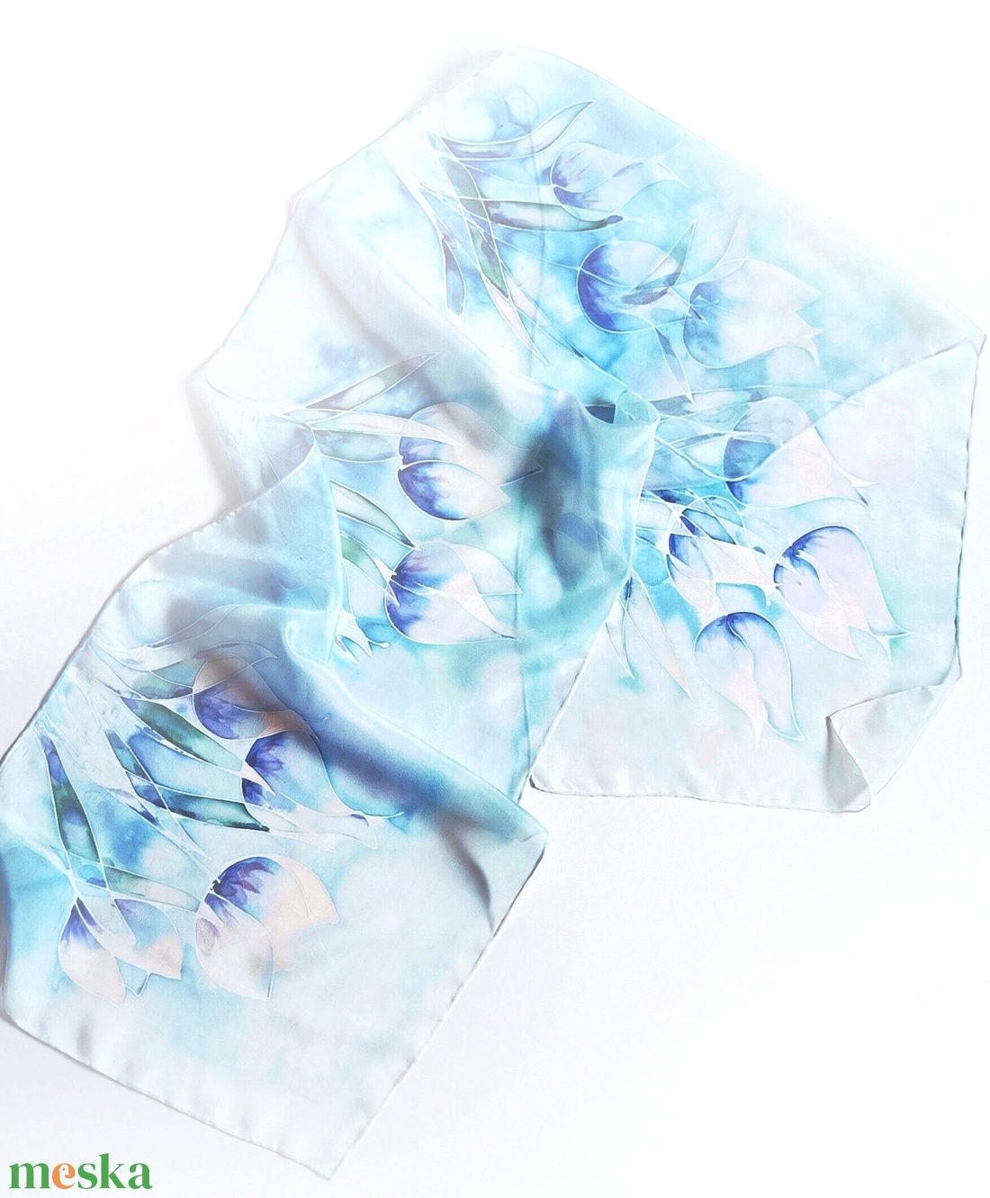 Tulipánillat tiszta selyem sál - ruha & divat - sál, sapka, kendő - sál - Meska.hu