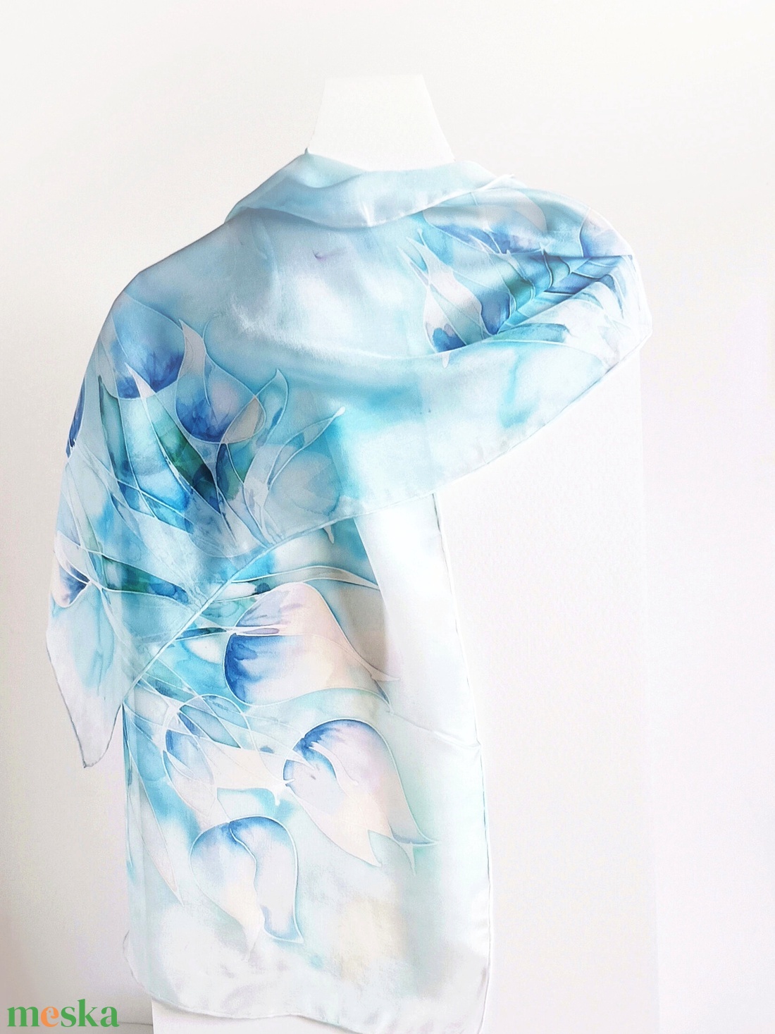 Tulipánillat tiszta selyem sál - ruha & divat - sál, sapka, kendő - sál - Meska.hu