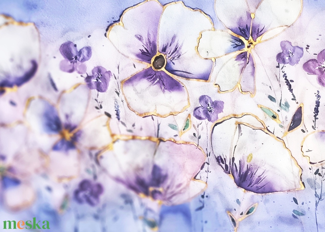 Levendula álom tiszta selyem sál - ruha & divat - sál, sapka, kendő - sál - Meska.hu