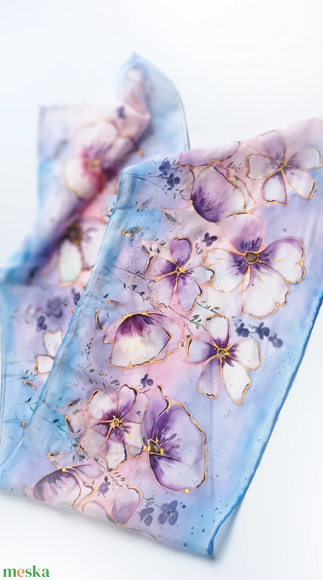 Vadvirágok tiszta selyem sál - ruha & divat - sál, sapka, kendő - sál - Meska.hu