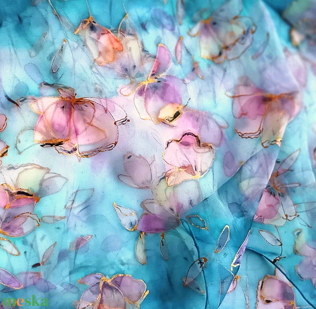 Szentivánéji álom tiszta selyem sál - ruha & divat - sál, sapka, kendő - sál - Meska.hu