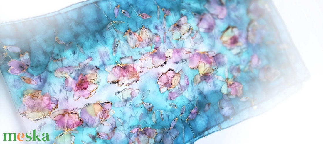 Szentivánéji álom tiszta selyem sál - ruha & divat - sál, sapka, kendő - sál - Meska.hu