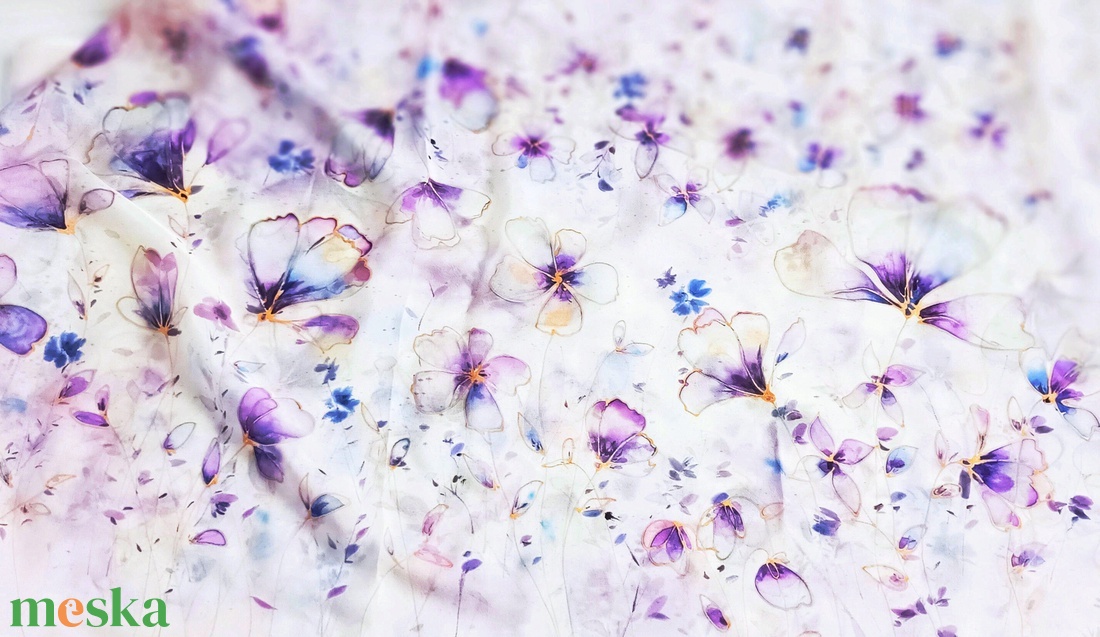 Elvarázsolt kert extra nagy hernyóselyem stóla - ruha & divat - sál, sapka, kendő - stóla - Meska.hu