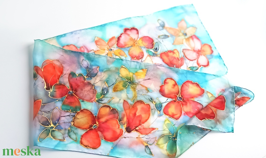 Madagaszkár tiszta selyem sál - ruha & divat - sál, sapka, kendő - sál - Meska.hu